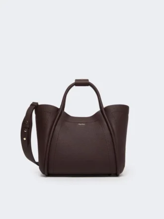 Bolso pequeño de piel estilo marino, color burdeos