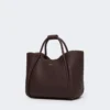 Bolso pequeño de piel estilo marino, color burdeos Bolso pequeño de piel estilo marino, color burdeos
