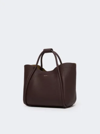 Bolso pequeño de piel estilo marino, color burdeos