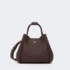 Bolso pequeño de piel estilo marino, color burdeos Bolso pequeño de piel estilo marino, color burdeos