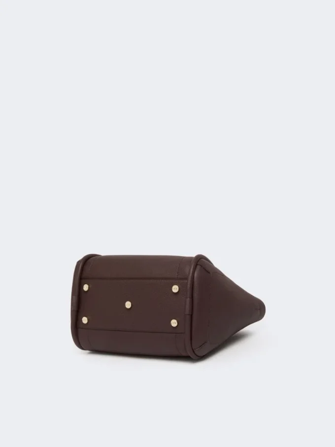 Bolso pequeño de piel estilo marino, color burdeos Bolso pequeño de piel estilo marino, color burdeos
