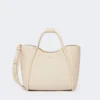 Bolso pequeño de piel estilo marino, color hielo
