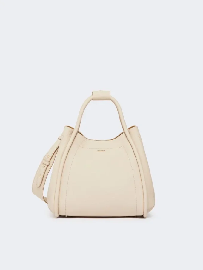 Bolso pequeño de piel estilo marino, color hielo