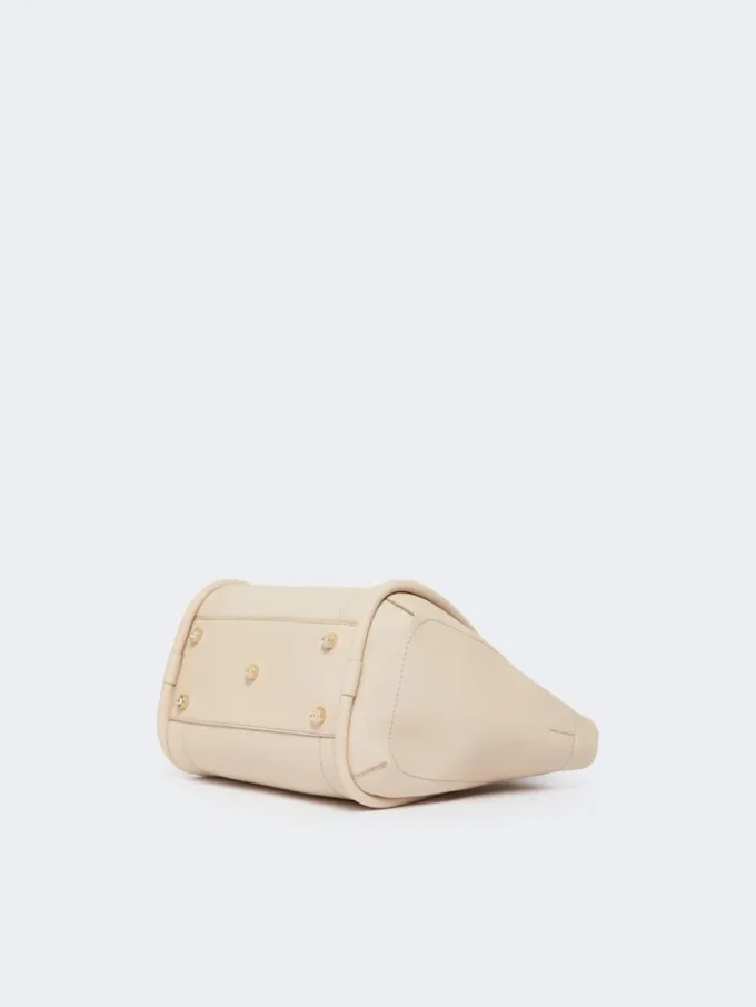 Bolso pequeño de piel estilo marino, color hielo