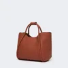 Bolso pequeño de piel estilo marino, color óxido