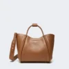 Bolso pequeño de piel estilo marino, marrón bronce