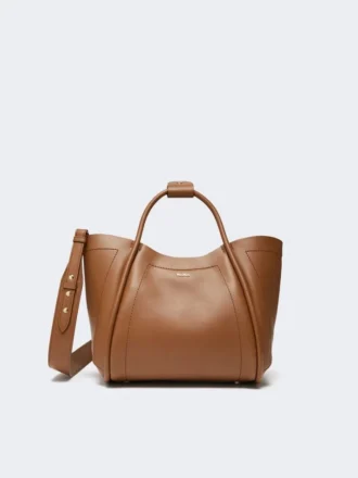 Bolso pequeño de piel estilo marino, marrón bronce