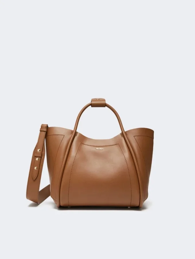 Bolso pequeño de piel estilo marino, marrón bronce