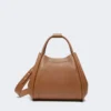Bolso pequeño de piel estilo marino, marrón bronce