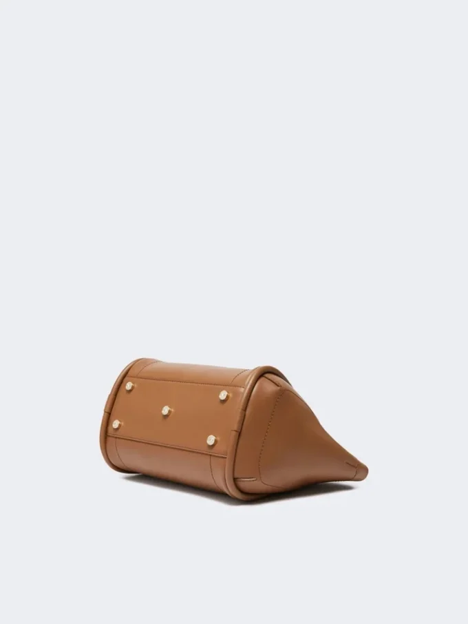Bolso pequeño de piel estilo marino, marrón bronce