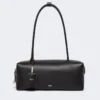 Bolso tipo bombín de piel natural, negro Bolso tipo bombín de piel natural, negro