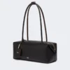 Bolso tipo bombín de piel natural, negro Bolso tipo bombín de piel natural, negro