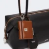 Bolso tipo bombín de piel natural, negro Bolso tipo bombín de piel natural, negro