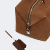 Bolso tipo boston grande de piel de nubuck, marrón oscuro Bolso tipo boston grande de piel de nubuck, marrón oscuro