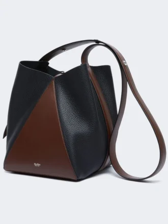 Bolso tipo cubo mediano, color avellana