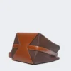 Bolso tipo cubo mediano, color cacao