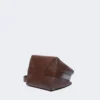 Bolso tipo cubo pequeño, color cacao