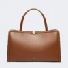 Bolso tote de piel, color tabaco Bolso tote de piel, color tabaco