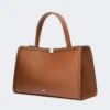 Bolso tote de piel, color tabaco Bolso tote de piel, color tabaco