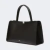 Bolso tote de piel, negro Bolso tote de piel, negro