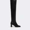 Botas de cuero hasta el muslo, negras Botas de cuero hasta el muslo, negras