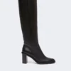 Botas de piel, negras