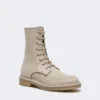 Botas militares de cachemira pura, color beige Botas militares de cachemira pura, color beige