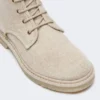 Botas militares de cachemira pura, color beige Botas militares de cachemira pura, color beige