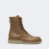 Botas militares de piel, color avellana Botas militares de piel, color avellana