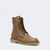 Botas militares de piel, color avellana Botas militares de piel, color avellana