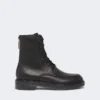 Botas militares de piel, negras Botas militares de piel, negras