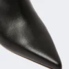 Botines de piel con cremallera, negros Botines de piel con cremallera, negros