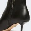 Botines de piel con cremallera, negros Botines de piel con cremallera, negros