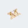 Broche con monograma adornado con cristales, blanco óptico Broche con monograma adornado con cristales, blanco óptico