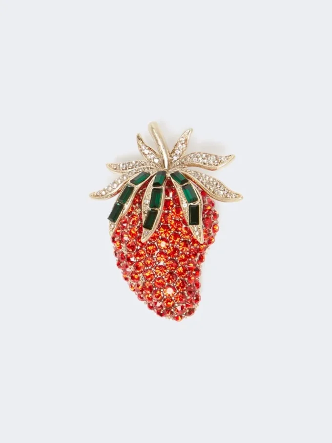 Broche de cristal, rojo Broche de cristal, rojo