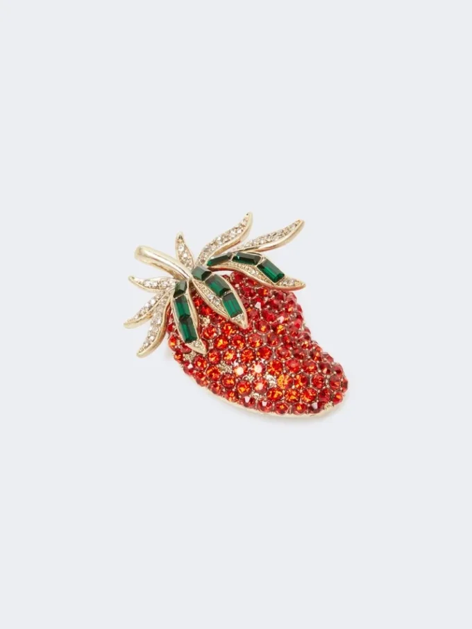 Broche de cristal, rojo Broche de cristal, rojo