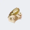 Broche de resina y cristal, marrón Broche de resina y cristal, marrón