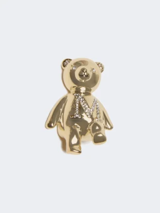Broche de Teddy Bear de metal, blanco
