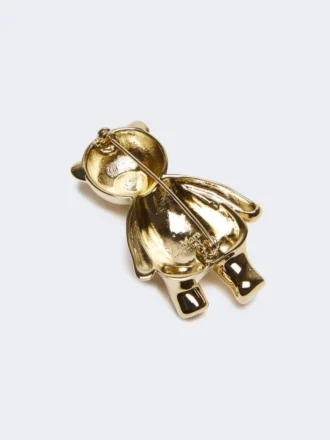 Broche de Teddy Bear de metal, blanco