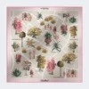 Bufanda oversize de seda y lana estampada, rosa antiguo