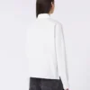 Camisa asimétrica de algodón lavado, blanca