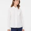Camisa clásica de algodón, blanco óptico Camisa clásica de algodón, blanco óptico
