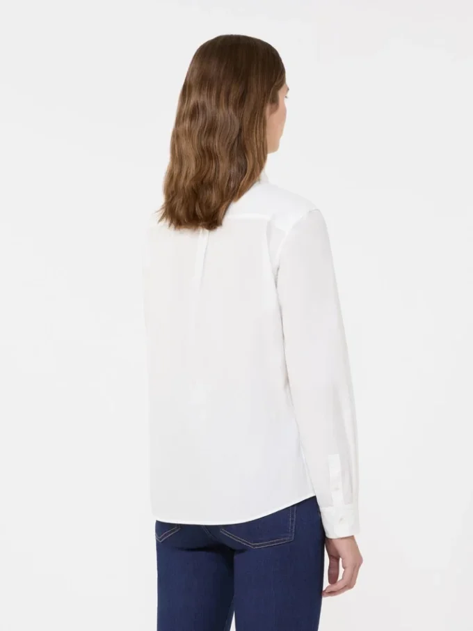 Camisa clásica de algodón, blanco óptico Camisa clásica de algodón, blanco óptico