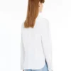 Camisa de algodón con logotipo, blanco óptico