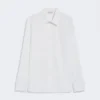 Camisa de algodón con logotipo, blanco óptico