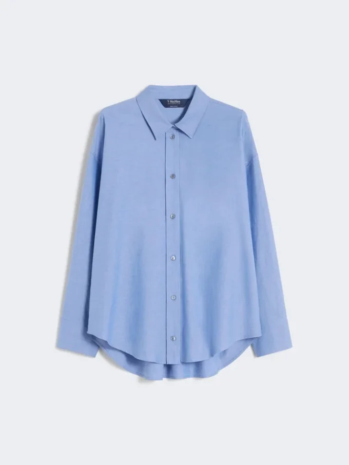 Camisa de algodón Oxford, azul claro Camisa de algodón Oxford, azul claro