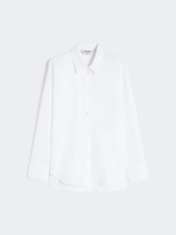 Camisa de algodón Oxford, blanca Camisa de algodón Oxford, blanca