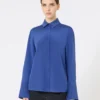 Camisa de crepé de China de seda, azul aciano
