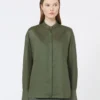 Camisa de lona de ramio, color caqui