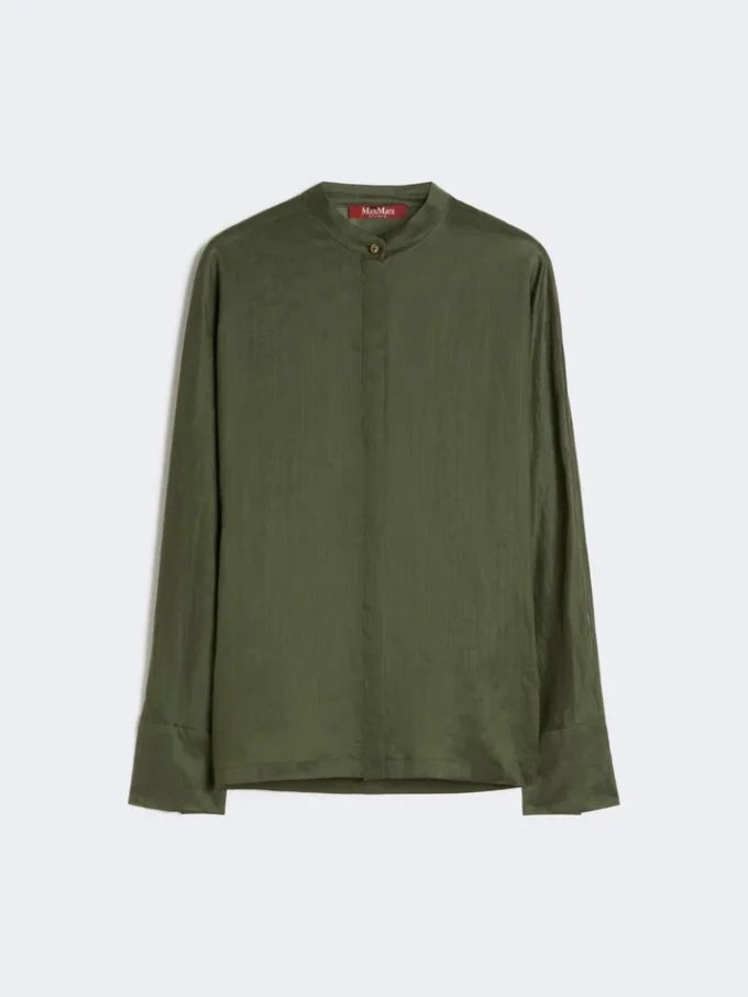 Camisa de lona de ramio, color caqui
